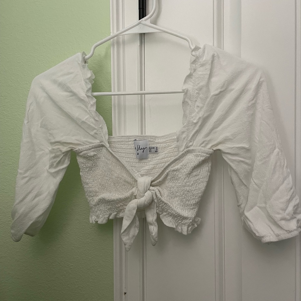 princess polly white crop top